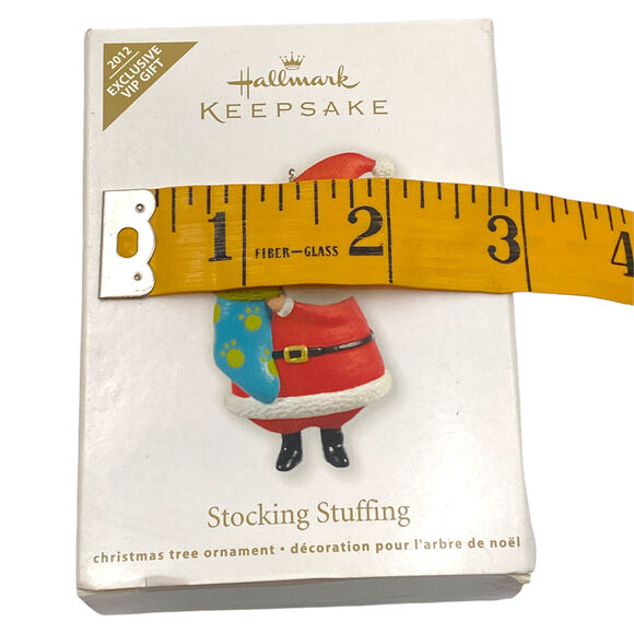 Hallmark Keepsake Ornament 2012 VIP Gift Santa Holding Puppy Christmas Dog Rare - Picture 8 of 12